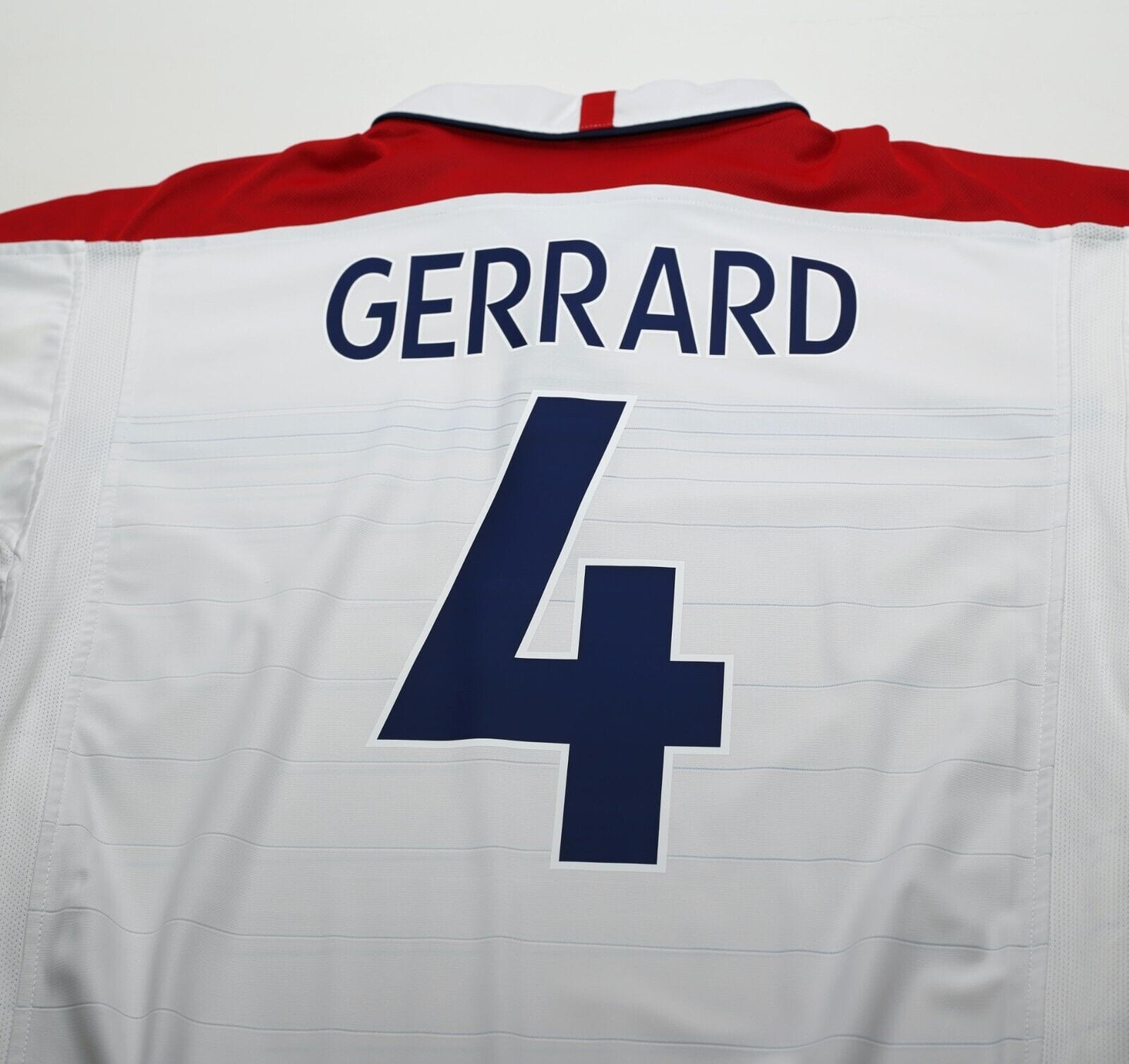 2003/05 GERRARD #4 England Vintage Umbro Home Football Shirt (L) EURO 2004