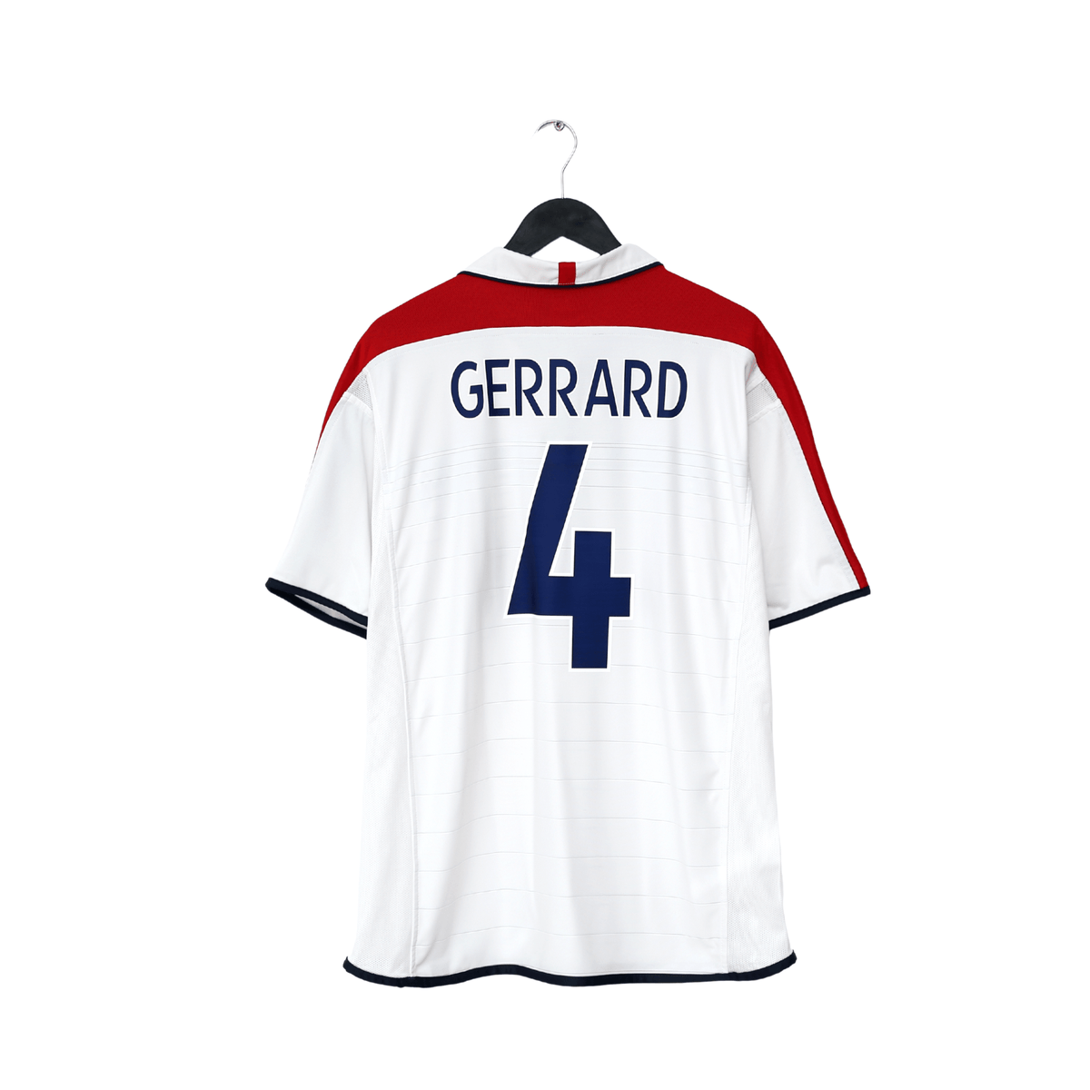 2003/05 GERRARD #4 England Vintage Umbro Home Football Shirt (L) EURO 2004