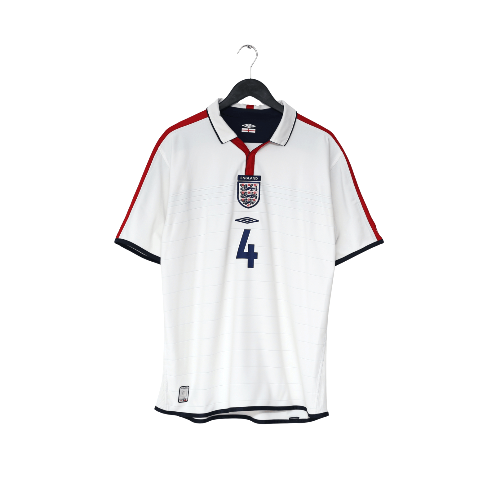 2003/05 Gerrard #4 England Vintage Umbro Home Football Shirt (L) EURO 2004
