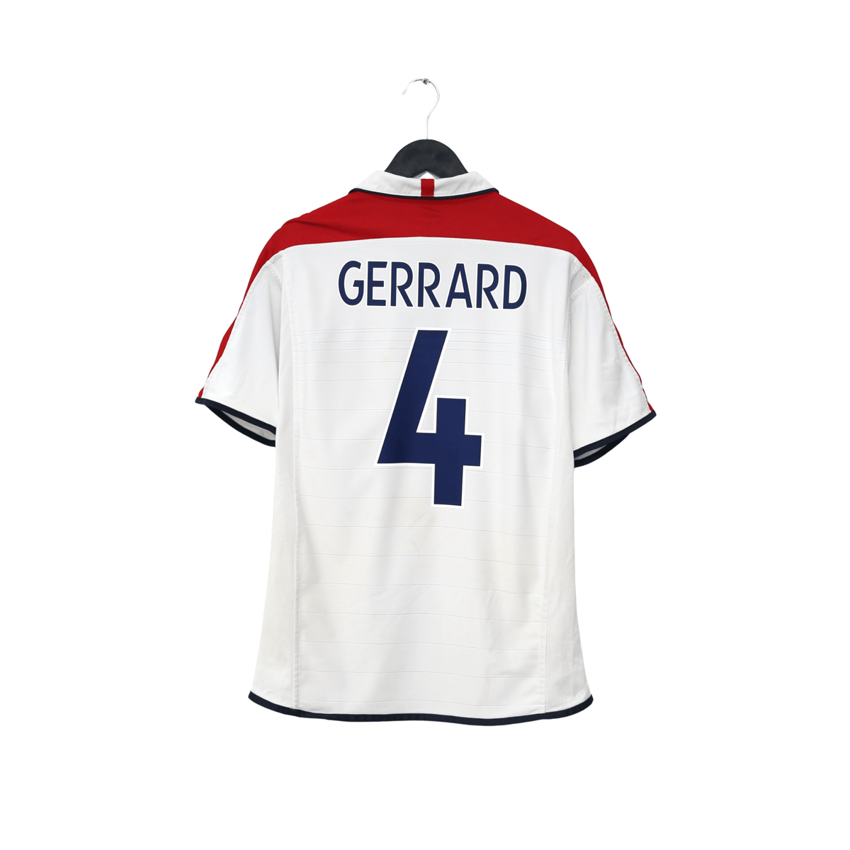 2003/05 Gerrard #4 England Vintage Umbro Home Football Shirt (M) EURO 2004
