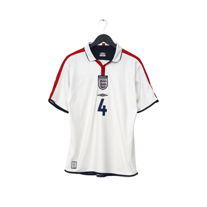 2003/05 Gerrard #4 England Vintage Umbro Home Football Shirt (M) EURO 2004