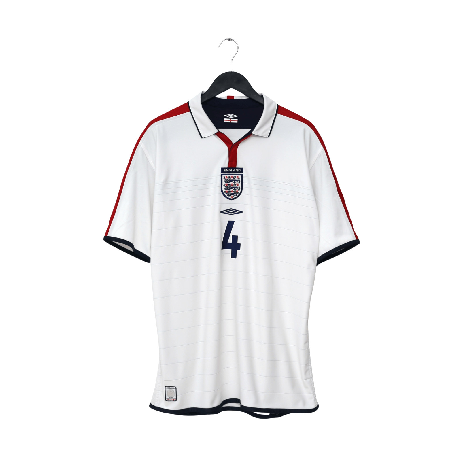 2003/05 Gerrard #4 England Vintage Umbro Home Football Shirt (XL) EURO 2004