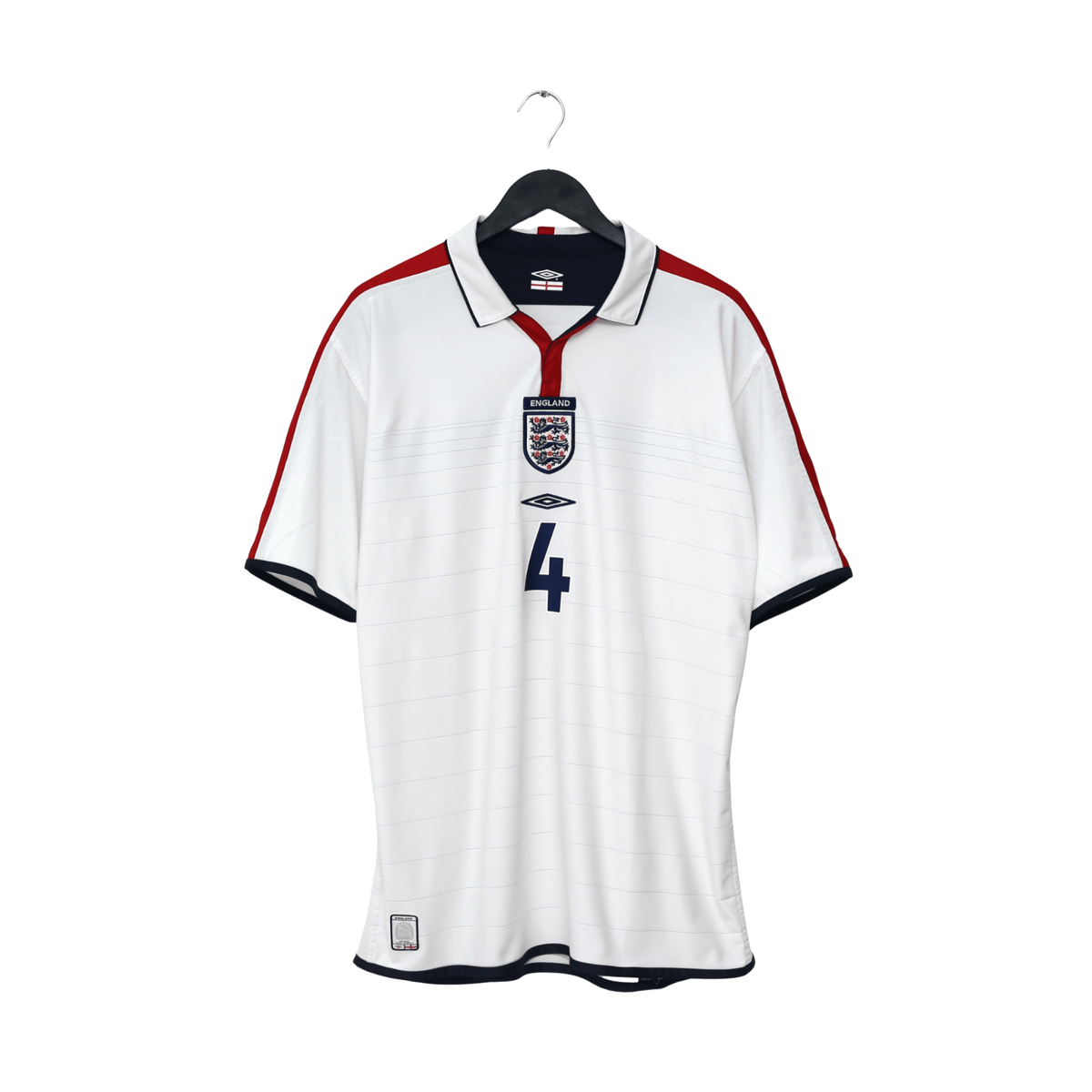 2003/05 Gerrard #4 England Vintage Umbro Home Football Shirt (XL) EURO 2004