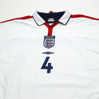 2003/05 Gerrard #4 England Vintage Umbro Home Football Shirt (XL) EURO 2004