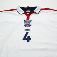 2003/05 Gerrard #4 England Vintage Umbro Home Football Shirt (XL) EURO 2004