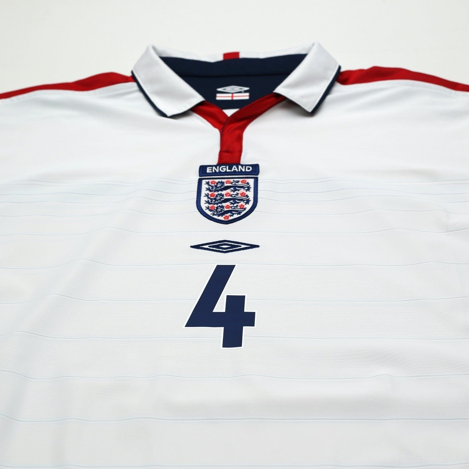 2003/05 Gerrard #4 England Vintage Umbro Home Football Shirt (XL) EURO 2004