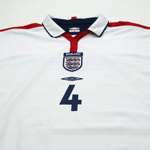 2003/05 Gerrard #4 England Vintage Umbro Home Football Shirt (XL) EURO 2004