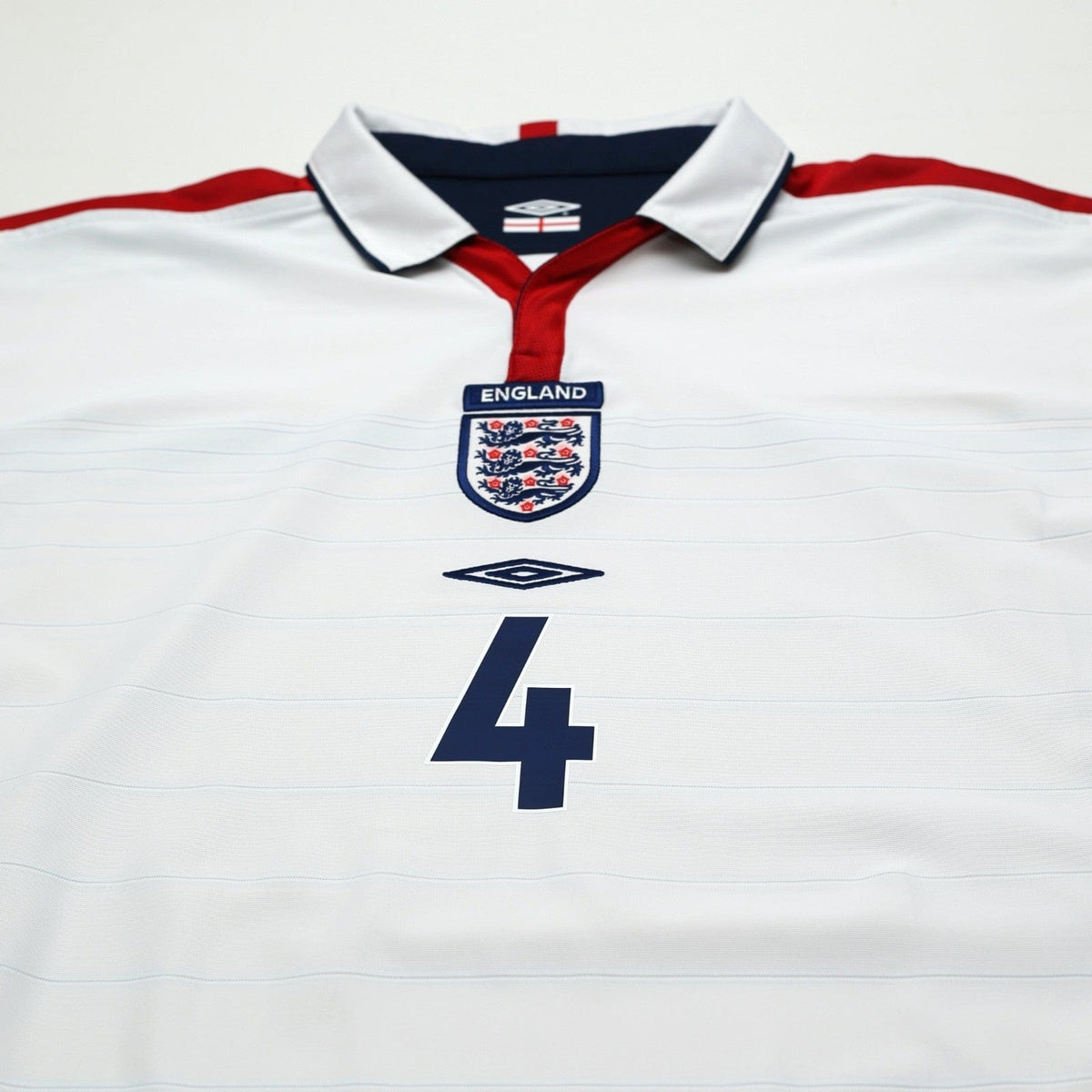 2003/05 Gerrard #4 England Vintage Umbro Home Football Shirt (XL) EURO 2004