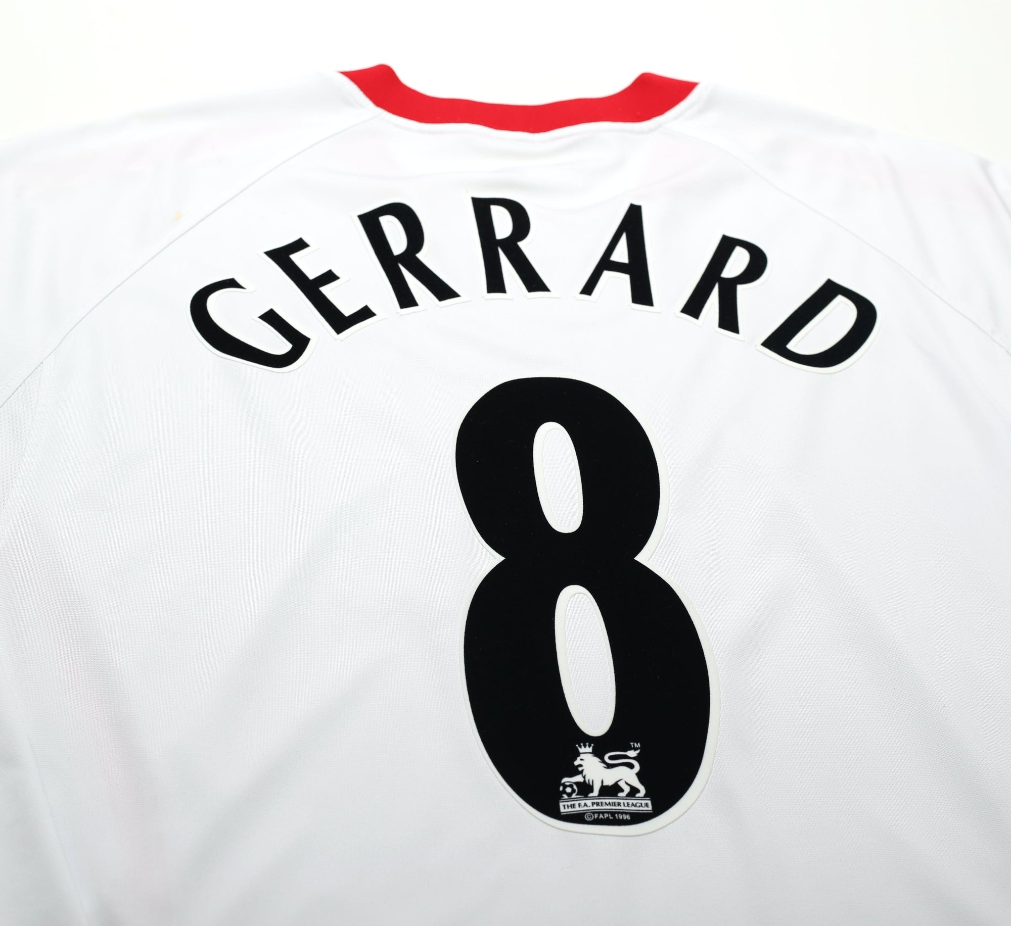 2003/05 GERRARD #8 Liverpool Vintage Reebok Away LS Football Shirt Jersey (XXL)