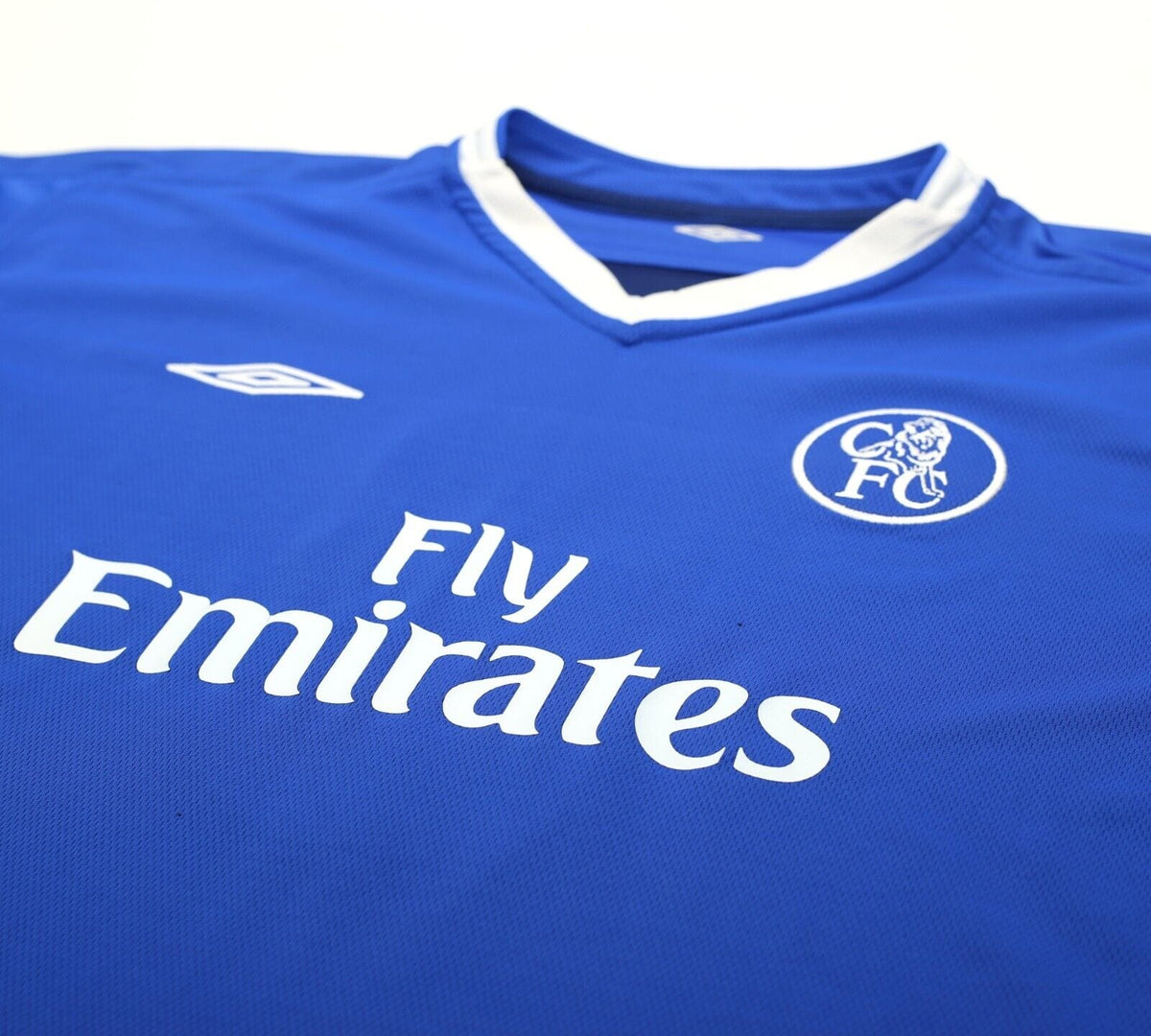 2003/05 LAMPARD #8 Chelsea Vintage Umbro UCL Home Football Shirt Jersey (XL)