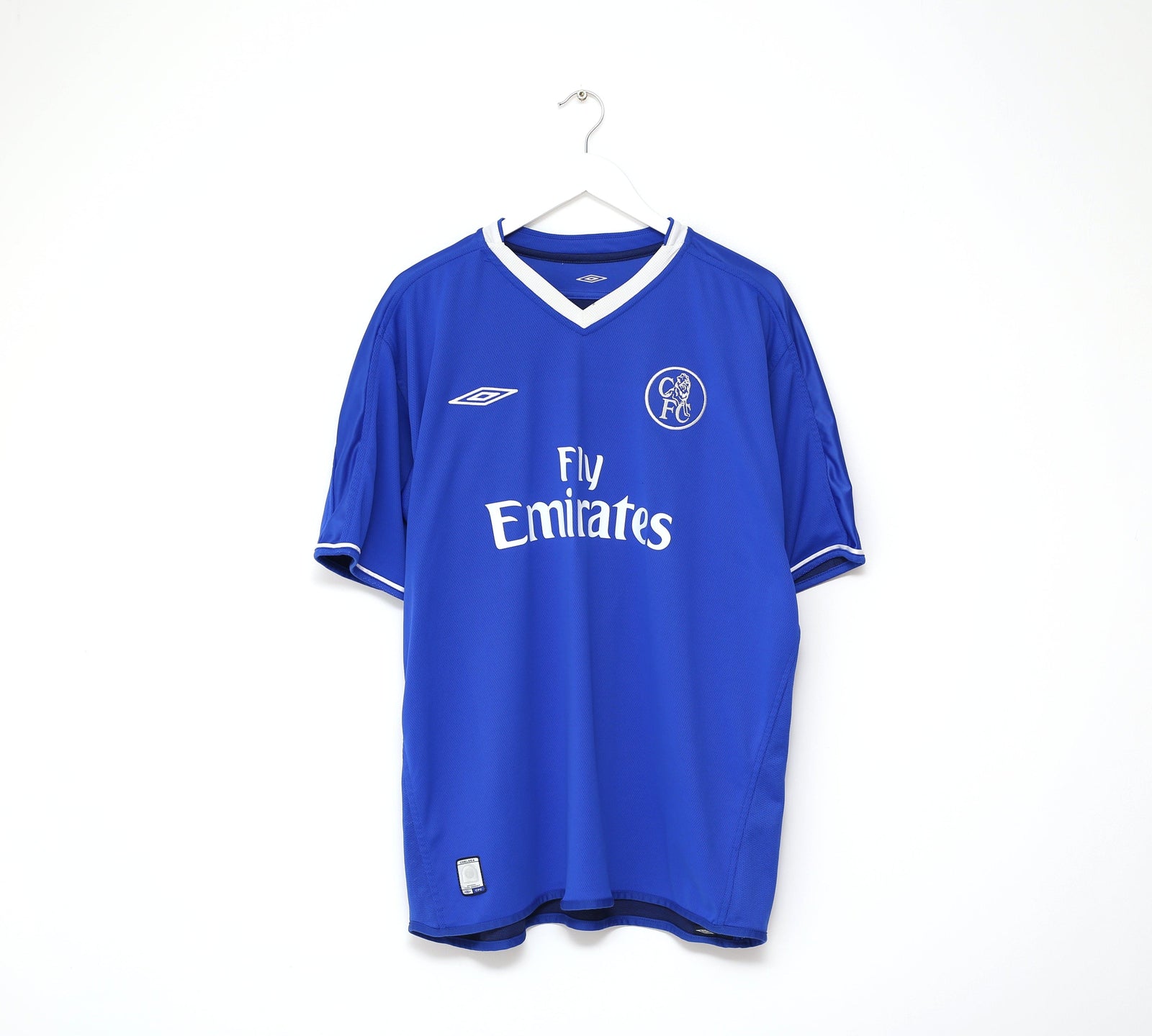 2003/05 LAMPARD #8 Chelsea Vintage Umbro UCL Home Football Shirt Jersey (XL)
