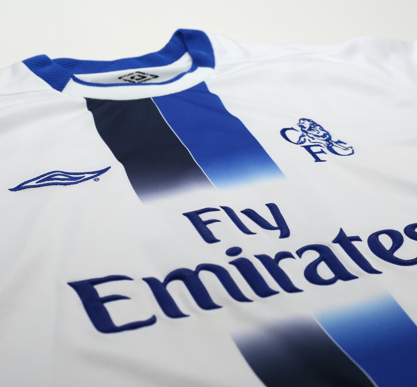 2003/05 MAKELELE #4 Chelsea Vintage Umbro UCL Away Football Shirt Jersey (L)