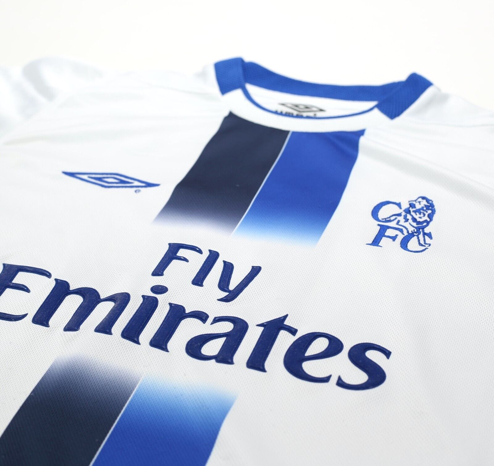 2003/05 MAKELELE #4 Chelsea Vintage Umbro UCL Away Football Shirt Jersey (S)