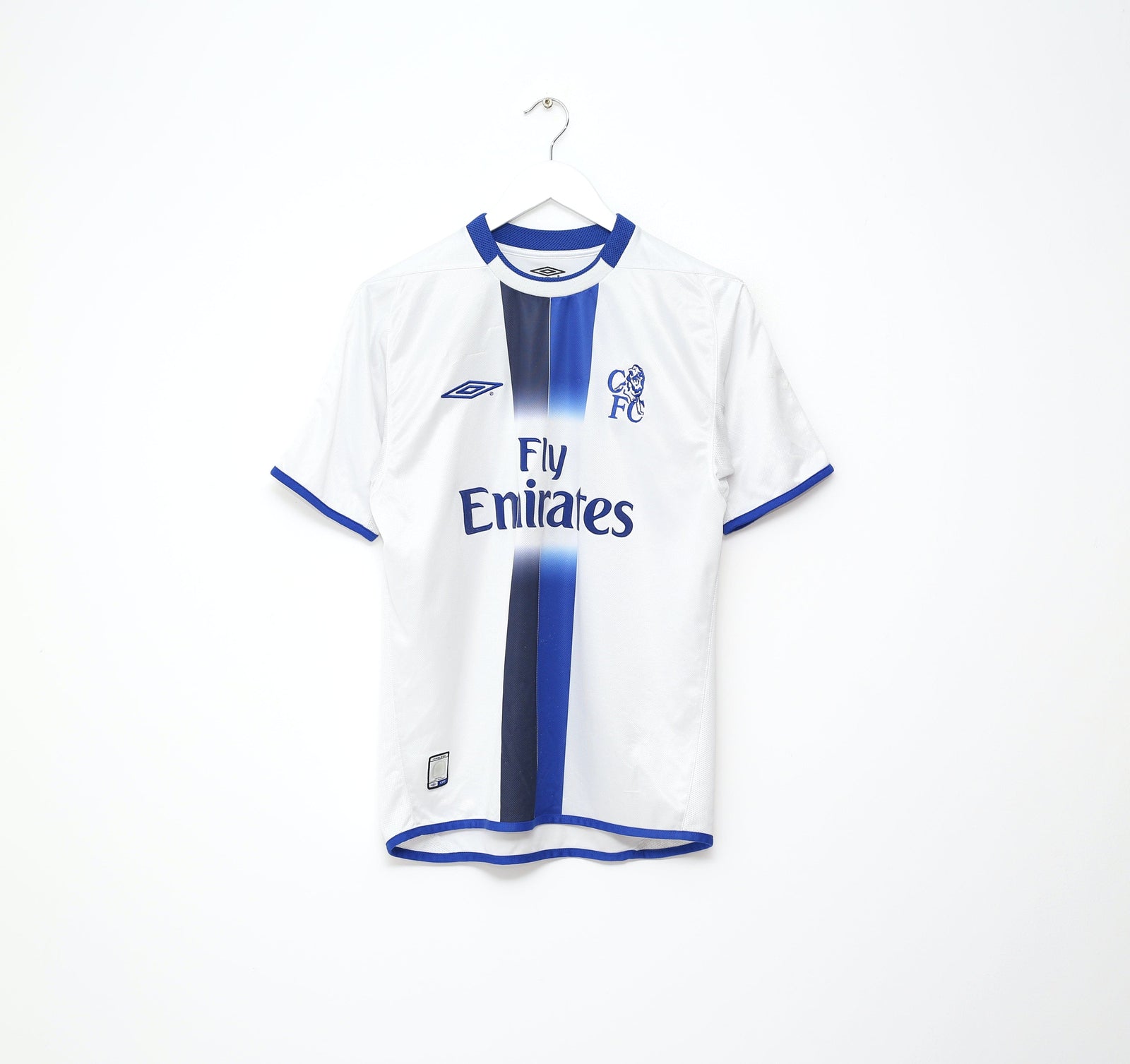 2003/05 MAKELELE #4 Chelsea Vintage Umbro UCL Away Football Shirt Jersey (S)