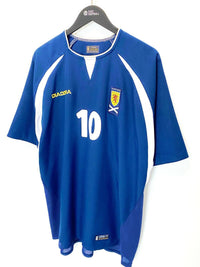 2003/05 McFADDEN #10 Scotland Vintage Diadora Home Football Shirt (L) Everton