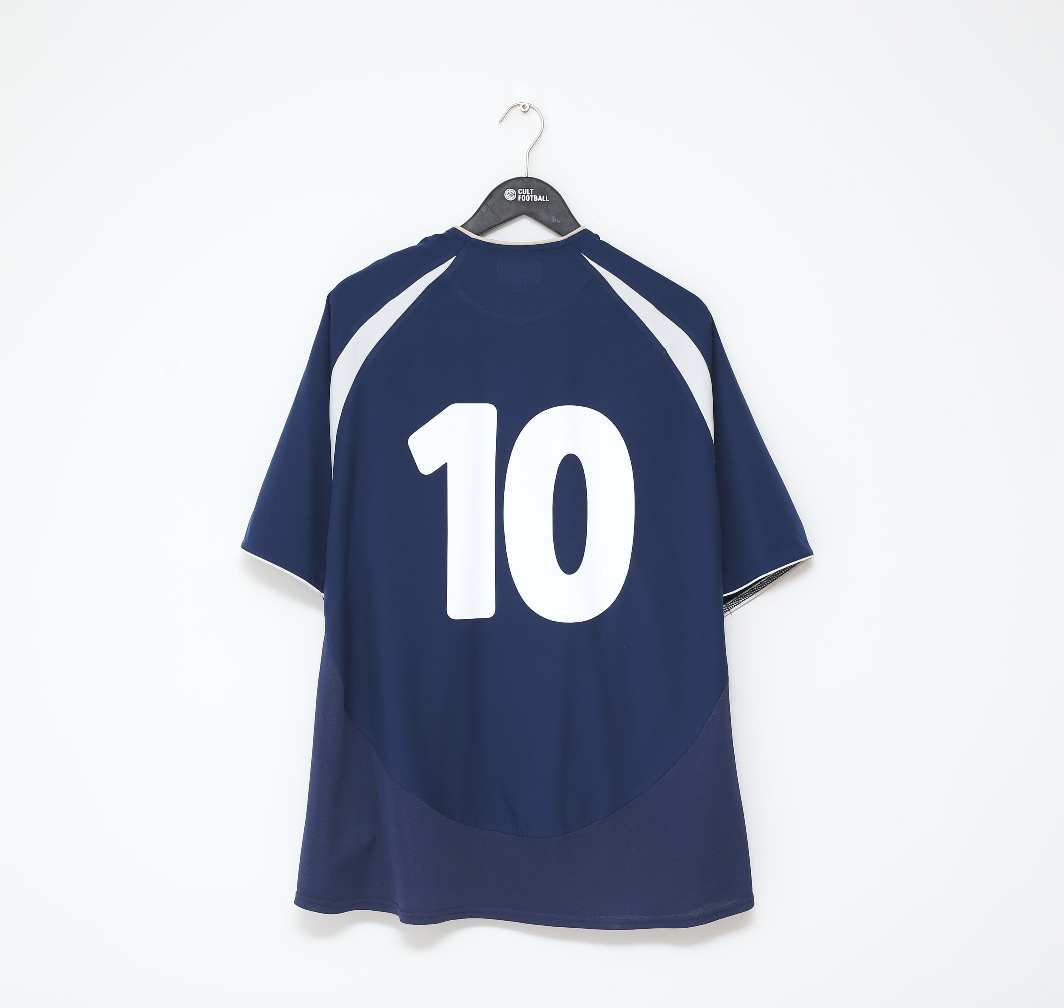 2003/05 McFADDEN #10 Scotland Vintage Diadora Home Football Shirt (XL) Everton