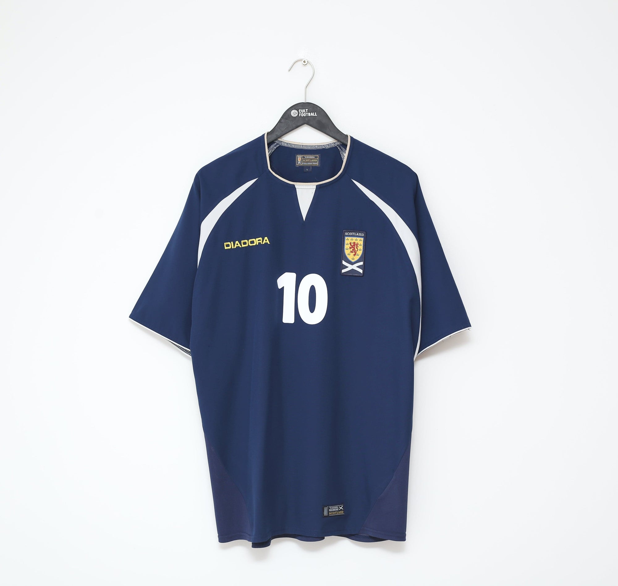2003/05 McFADDEN #10 Scotland Vintage Diadora Home Football Shirt (XL) Everton