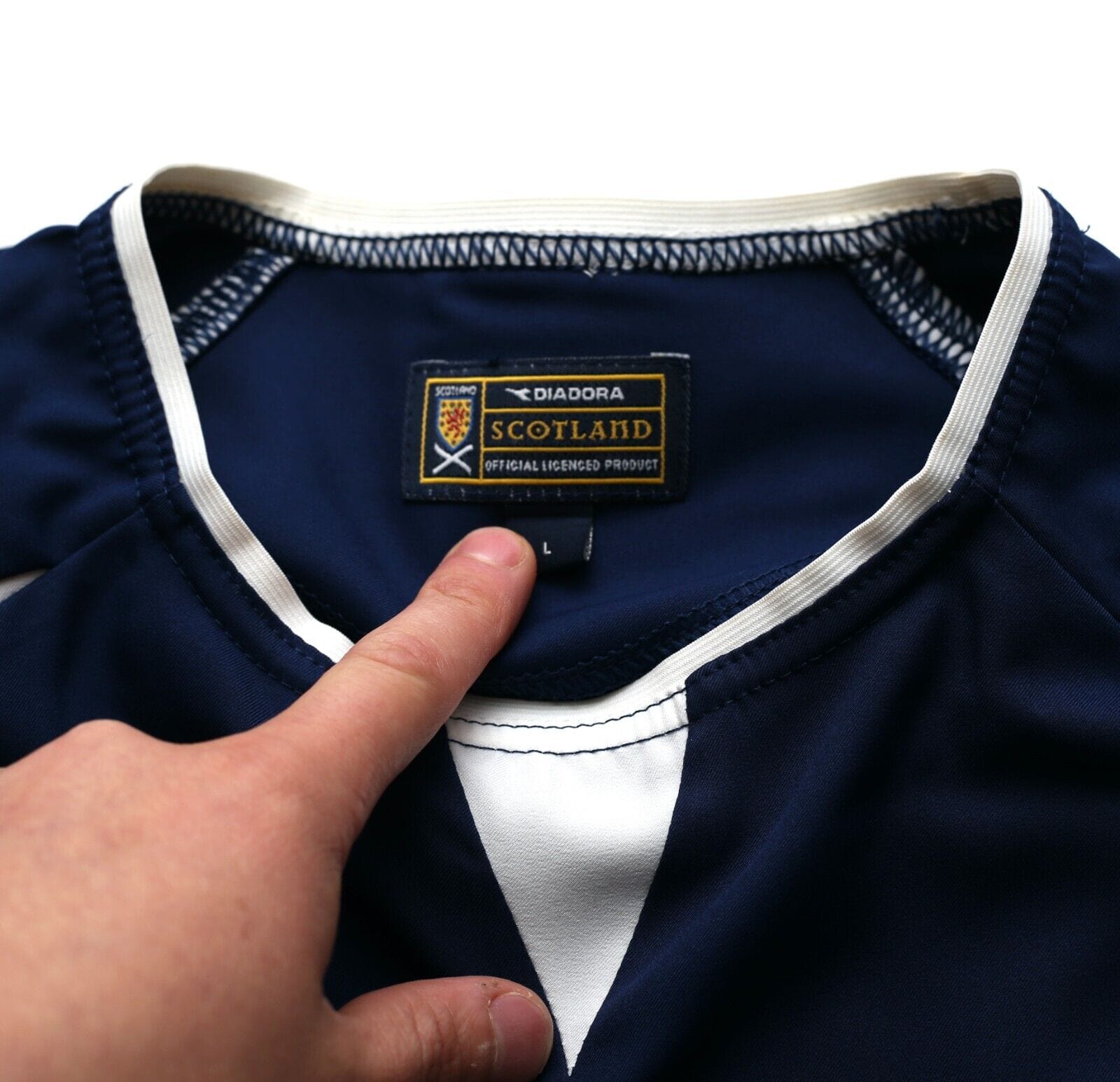 2003/05 McFADDEN #11 Scotland Vintage Diadora Home Football Shirt (L) Everton