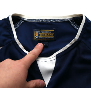 2003/05 McFADDEN #11 Scotland Vintage Diadora Home Football Shirt (L) Everton