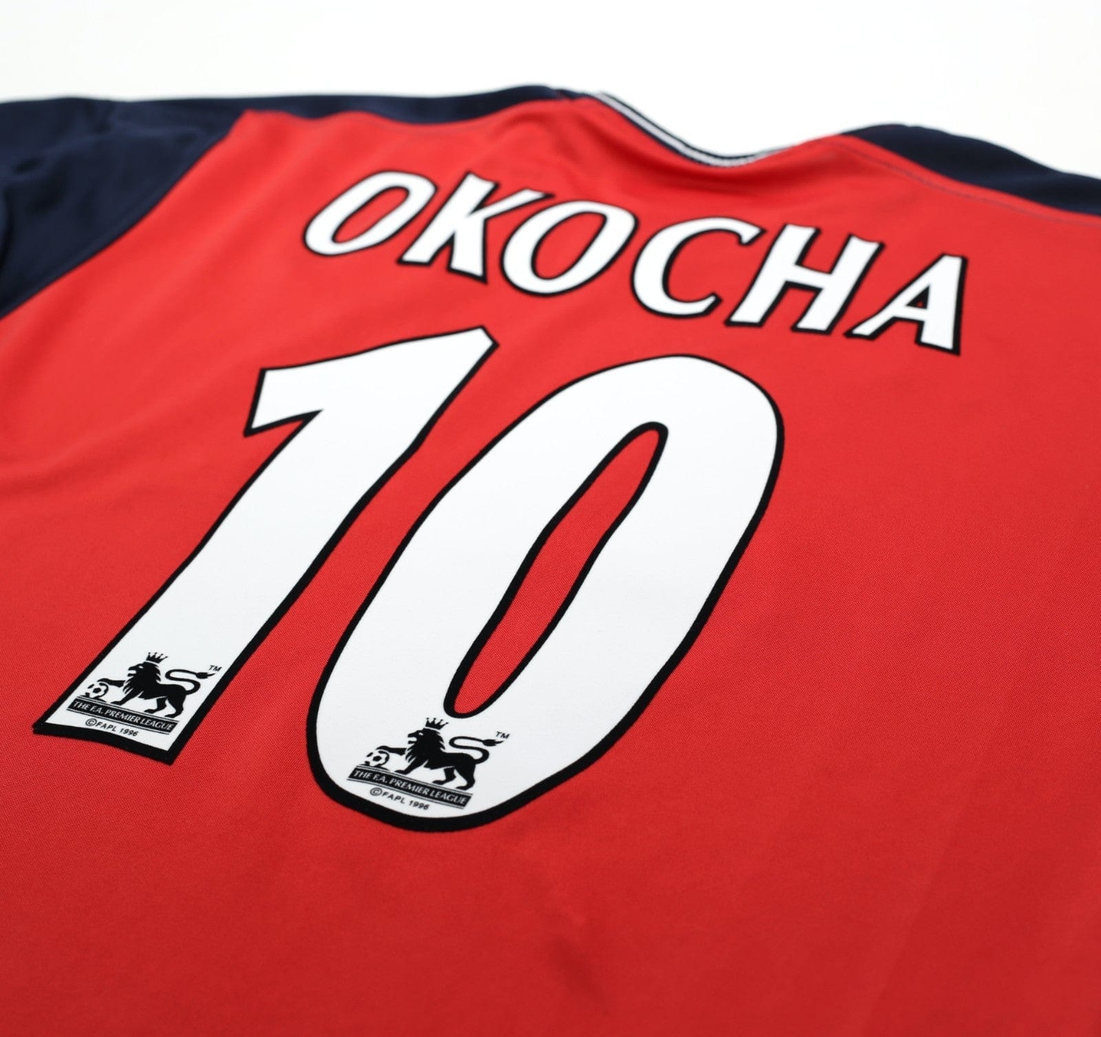 2003/05 OKOCHA #10 Bolton Wanderers Vintage Reebok Away Football Shirt (M)