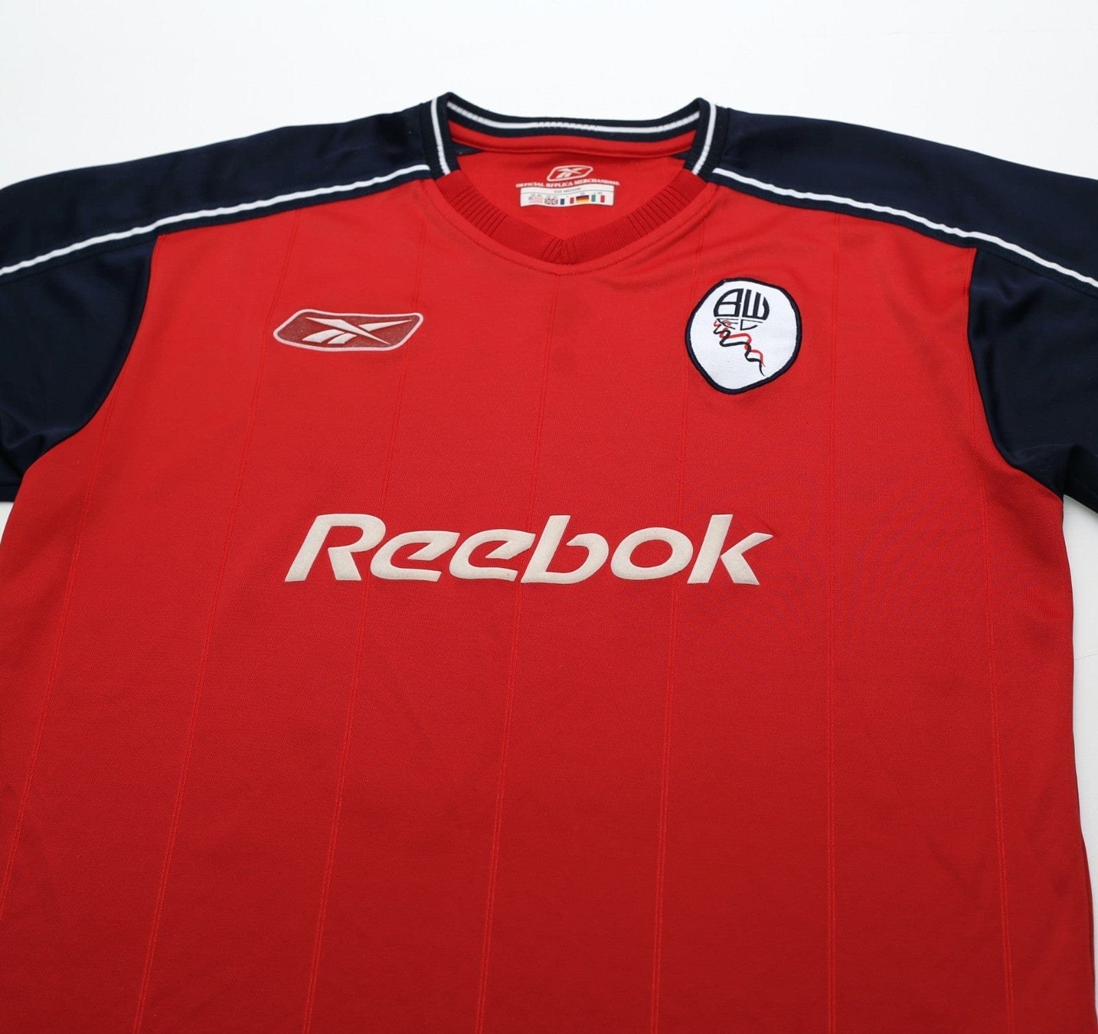 2003/05 OKOCHA #10 Bolton Wanderers Vintage Reebok Away Football Shirt (M)