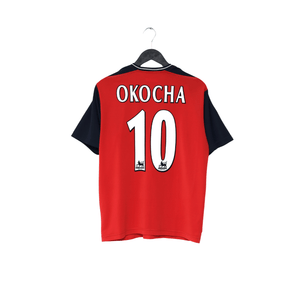 2003/05 OKOCHA #10 Bolton Wanderers Vintage Reebok Away Football Shirt (M)