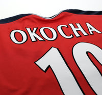 2003/05 OKOCHA #10 Bolton Wanderers Vintage Reebok Away Football Shirt (M)