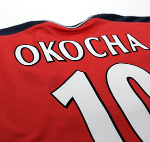 2003/05 OKOCHA #10 Bolton Wanderers Vintage Reebok Away Football Shirt (M)