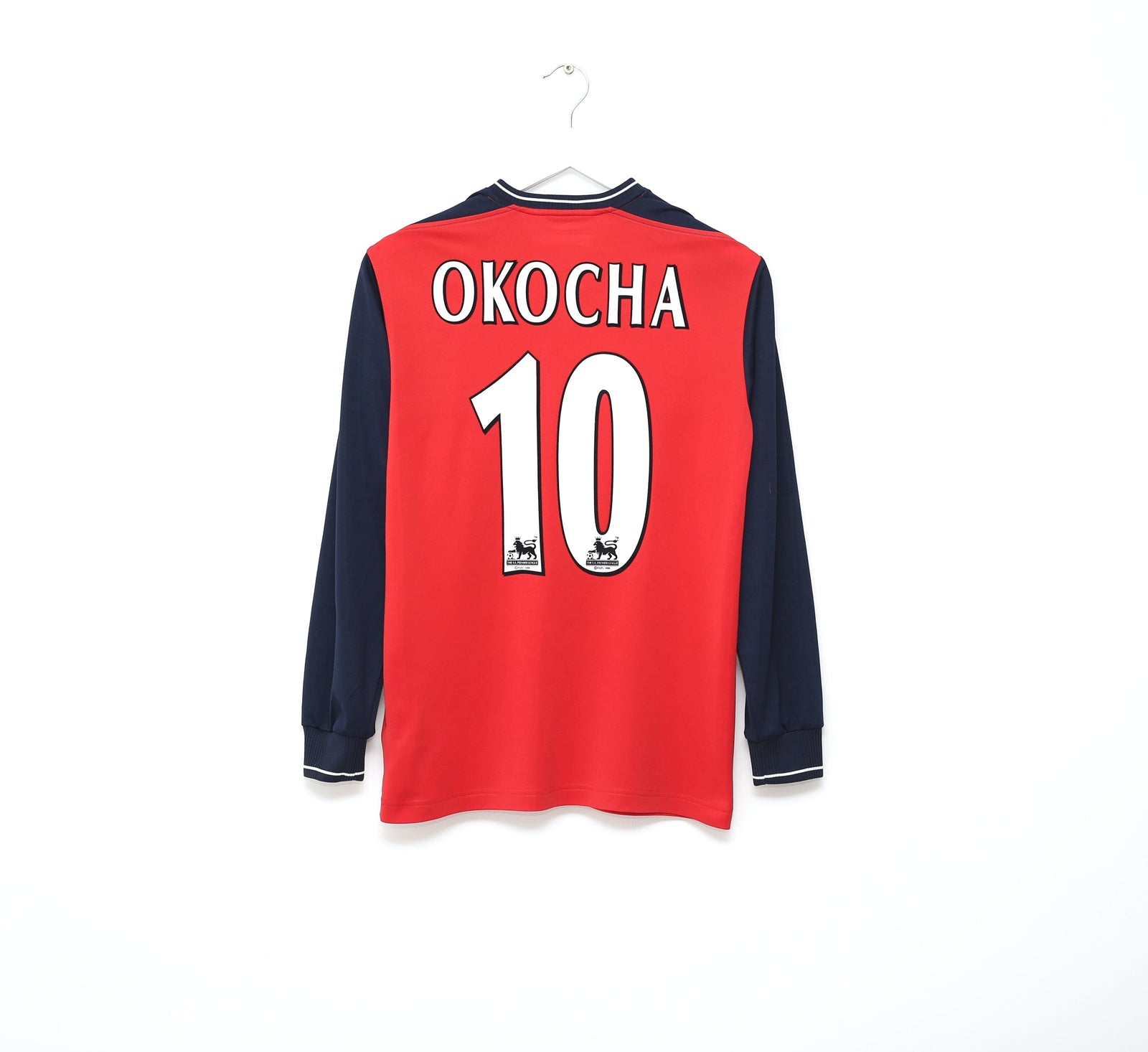 2003/05 OKOCHA #10 Bolton Wanderers Vintage Reebok LS Away Football Shirt (S)