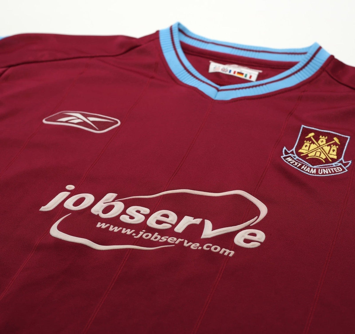2003/05 WEST HAM UNITED Vintage Reebok Home Football Shirt (M)