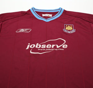 2003/05 WEST HAM UNITED Vintage Reebok Home Football Shirt (M)