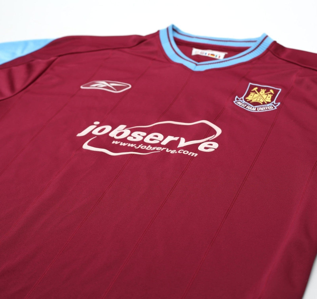 2003/05 WEST HAM UNITED Vintage Reebok Home Football Shirt (M)