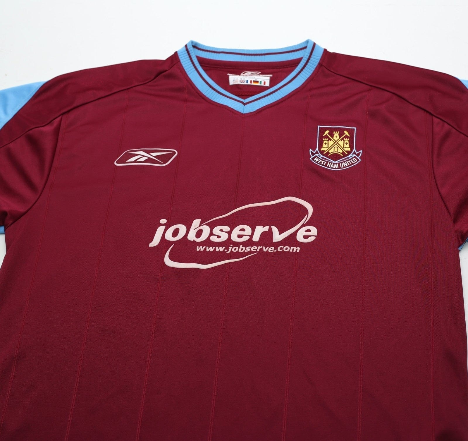 2003/05 WEST HAM UNITED Vintage Reebok Home Football Shirt (M)