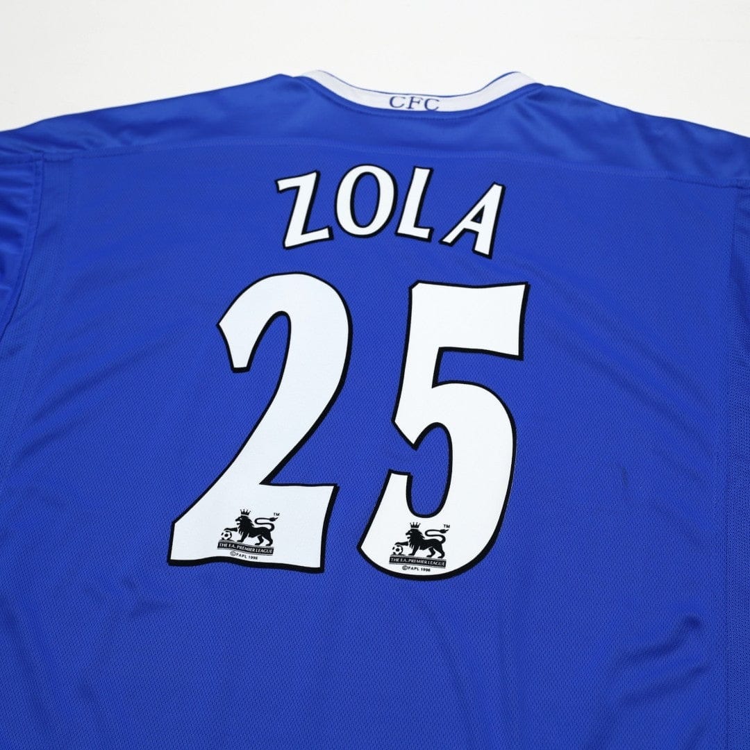 2003/05 Zola #25 Chelsea Vintage Umbro Home Football Shirt (XL)
