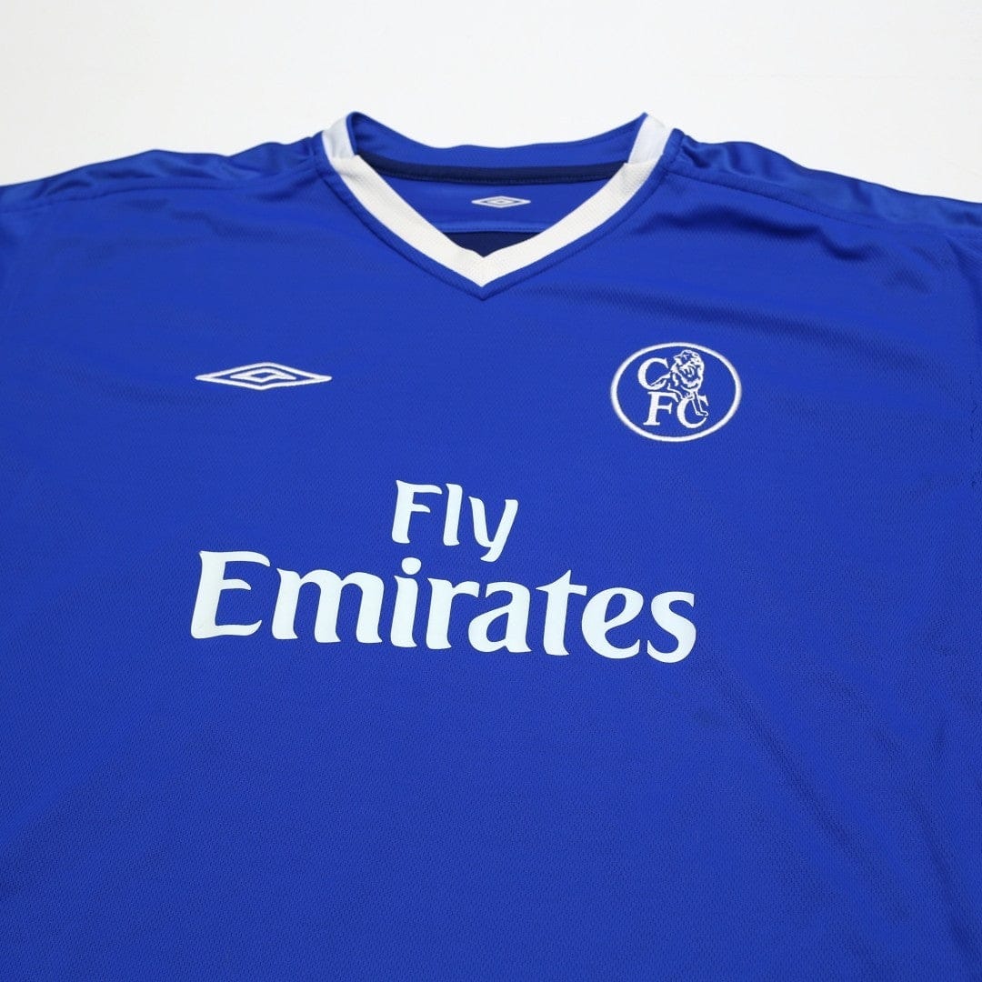 2003/05 Zola #25 Chelsea Vintage Umbro Home Football Shirt (XL)