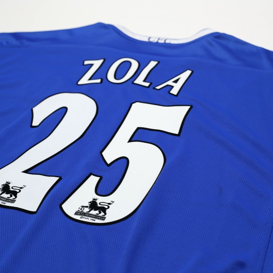 2003/05 Zola #25 Chelsea Vintage Umbro Home Football Shirt (XL)