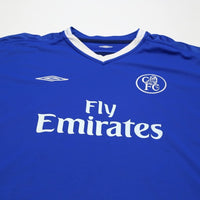 2003/05 Zola #25 Chelsea Vintage Umbro Home Football Shirt (XL)