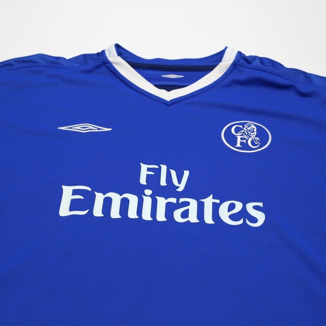 2003/05 Zola #25 Chelsea Vintage Umbro Home Football Shirt (XL)