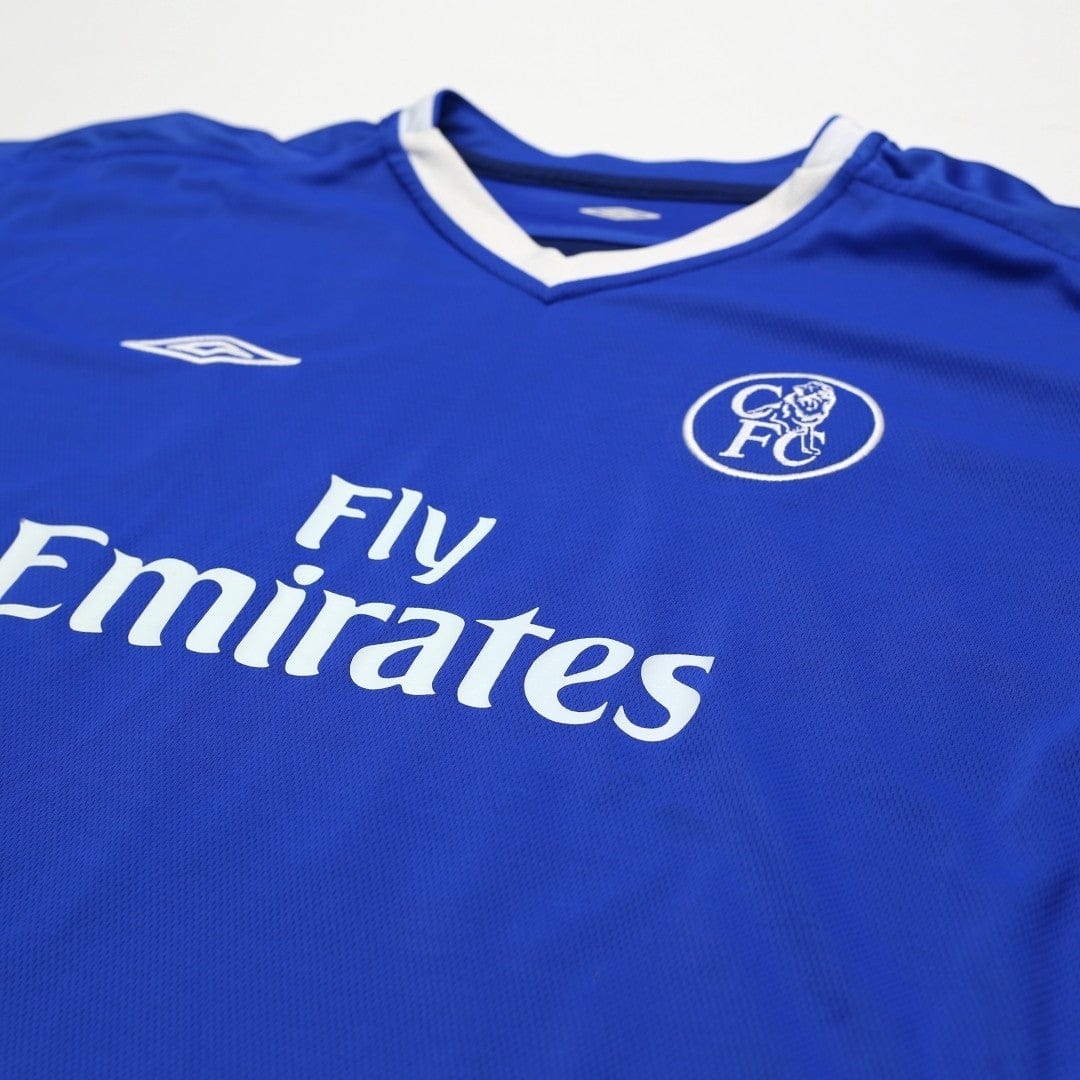 2003/05 Zola #25 Chelsea Vintage Umbro Home Football Shirt (XL)