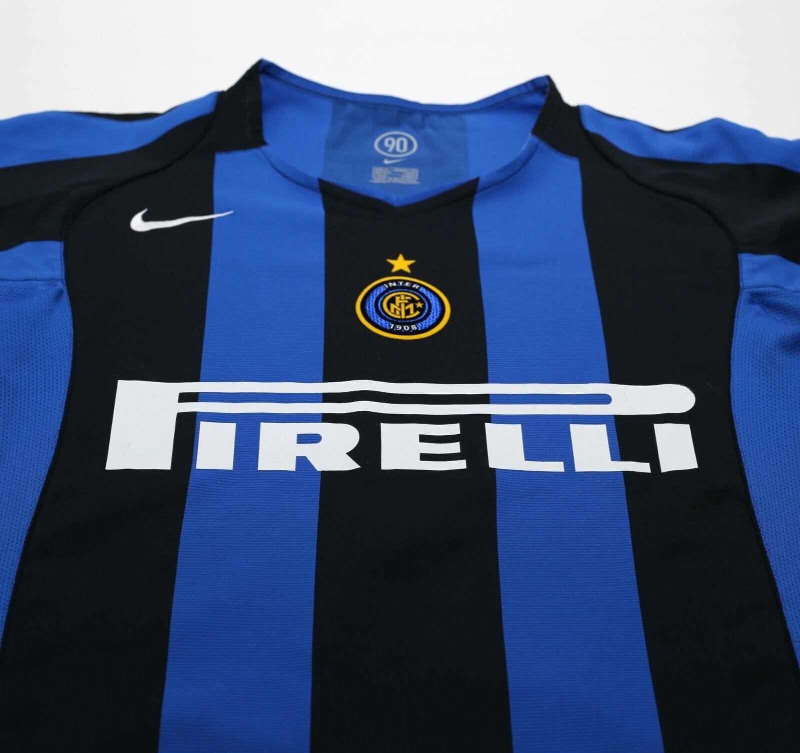 2004/05 ADRIANO #10 Inter Milan Vintage Nike Home Football Shirt (M)