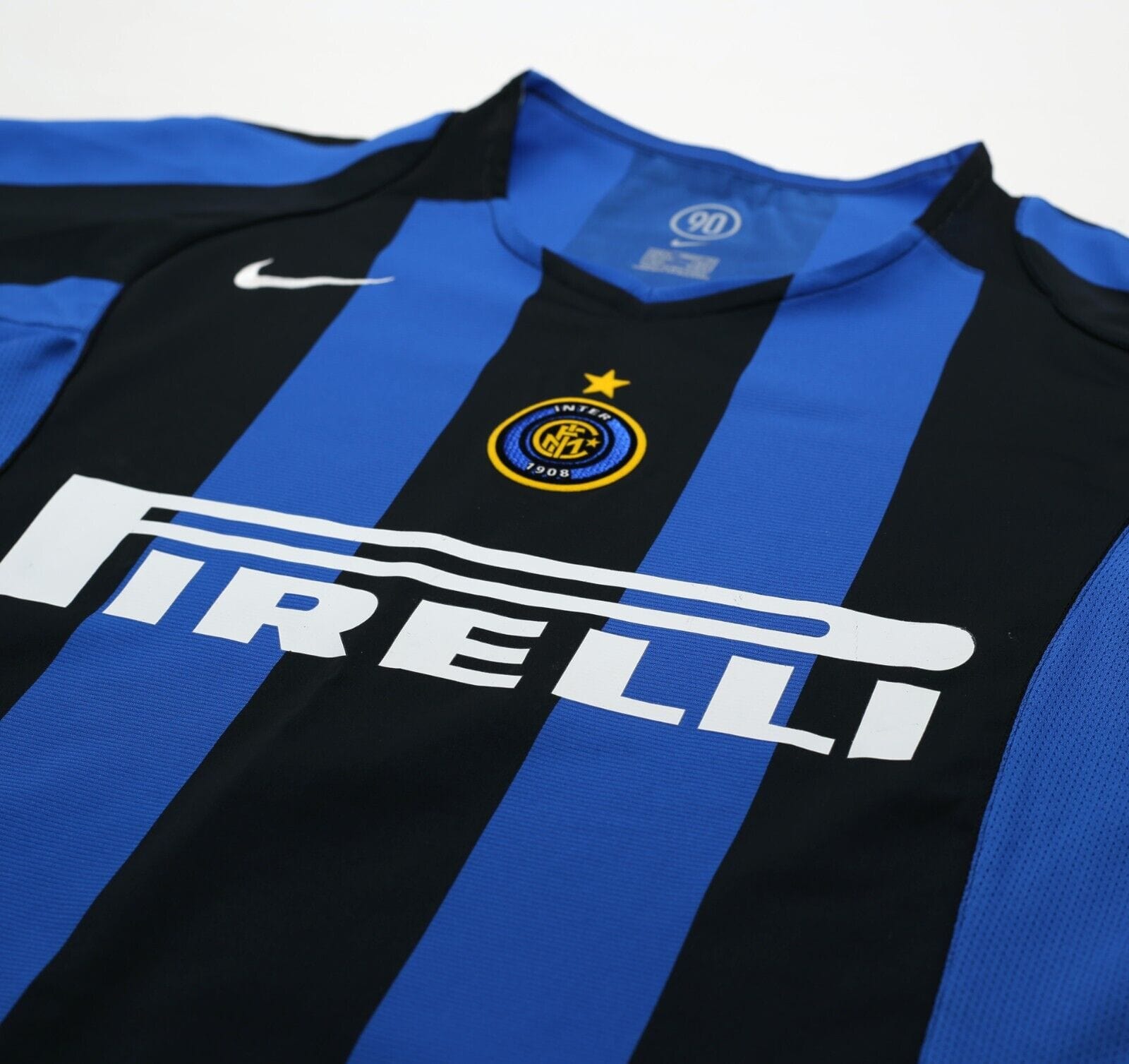 2004/05 ADRIANO #10 Inter Milan Vintage Nike Home Football Shirt (M)