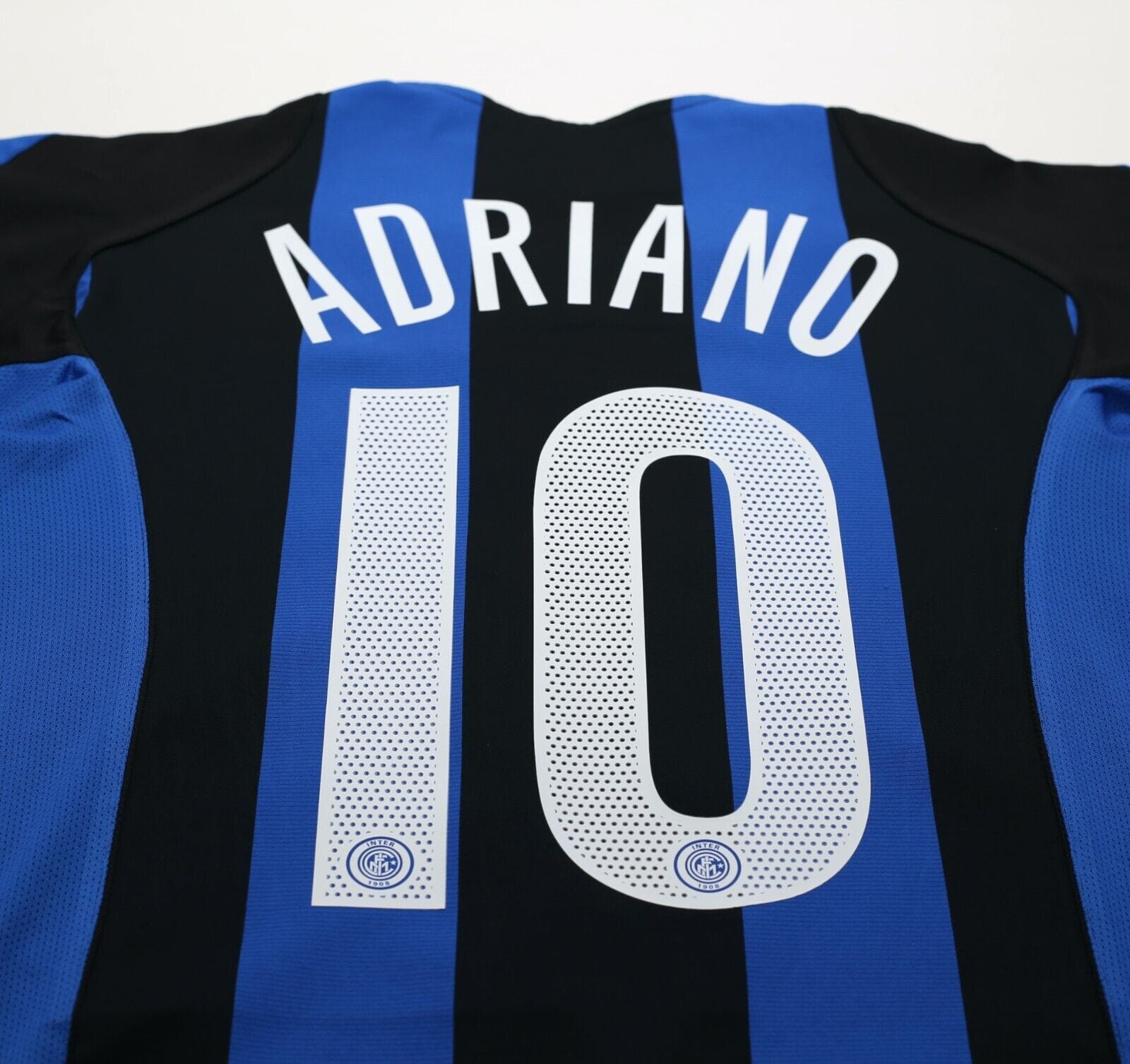 2004/05 ADRIANO #10 Inter Milan Vintage Nike Home Football Shirt (M)