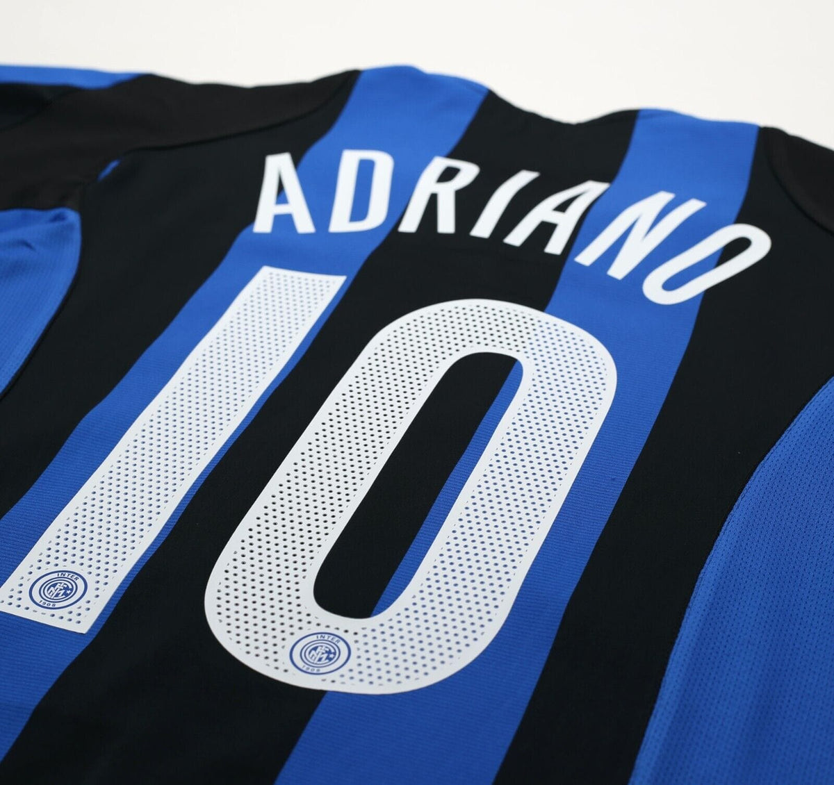 2004/05 ADRIANO #10 Inter Milan Vintage Nike Home Football Shirt (M)