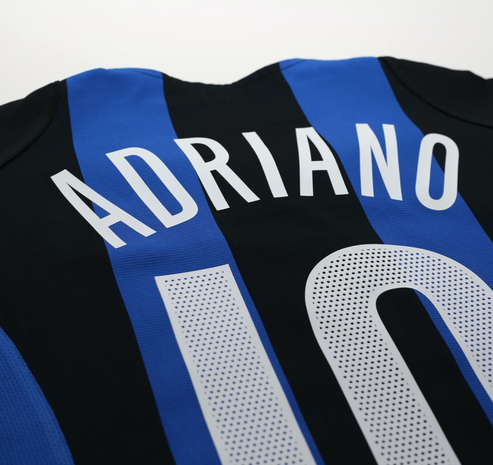 2004/05 ADRIANO #10 Inter Milan Vintage Nike Home Football Shirt (M)