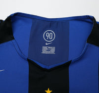 2004/05 ADRIANO #10 Inter Milan Vintage Nike Home Football Shirt (M)