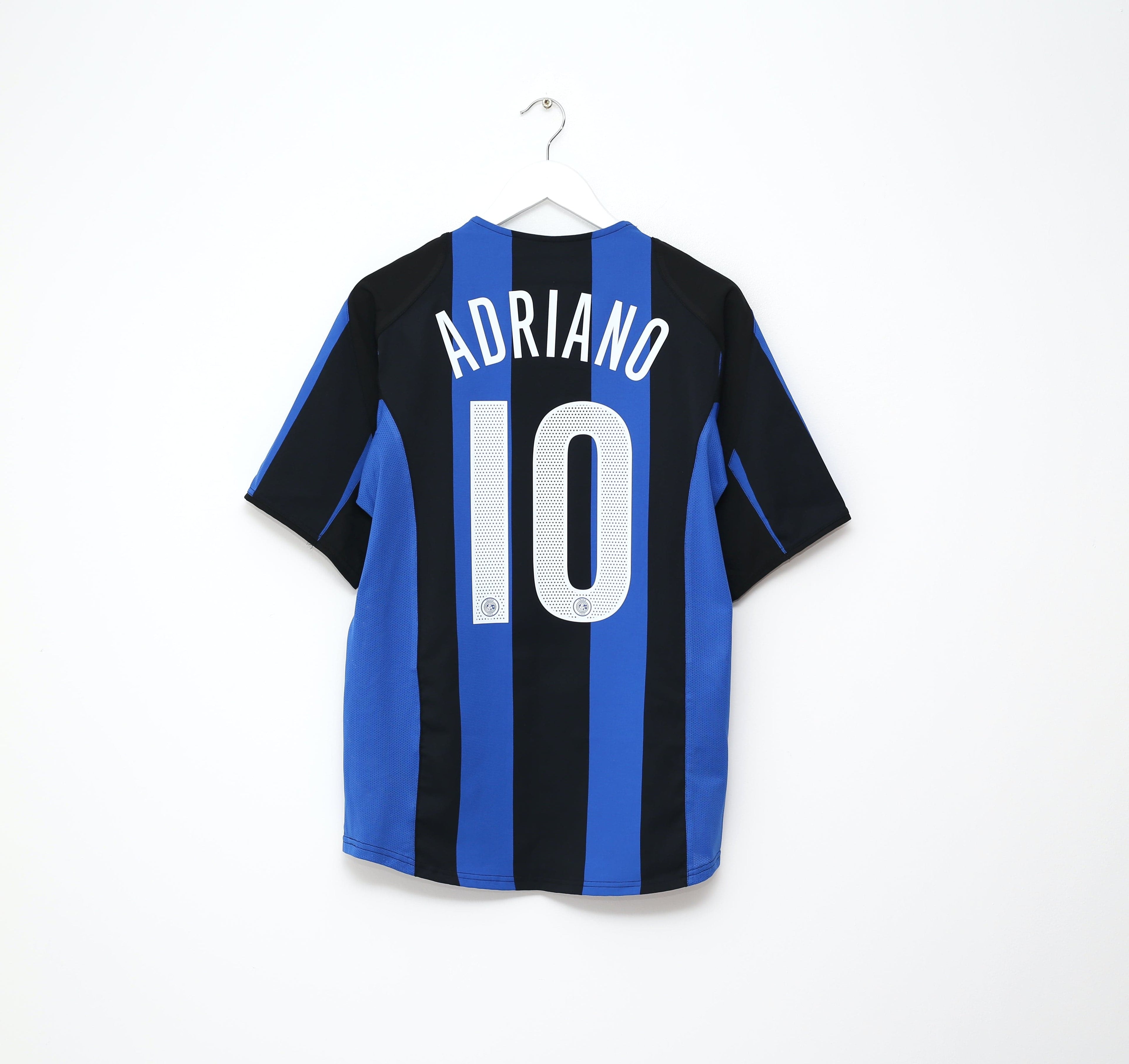 2004/05 ADRIANO #10 Inter Milan Vintage Nike Home Football Shirt