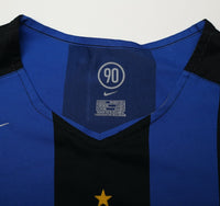 2004/05 ADRIANO #10 Inter Milan Vintage Nike Home Football Shirt (S)