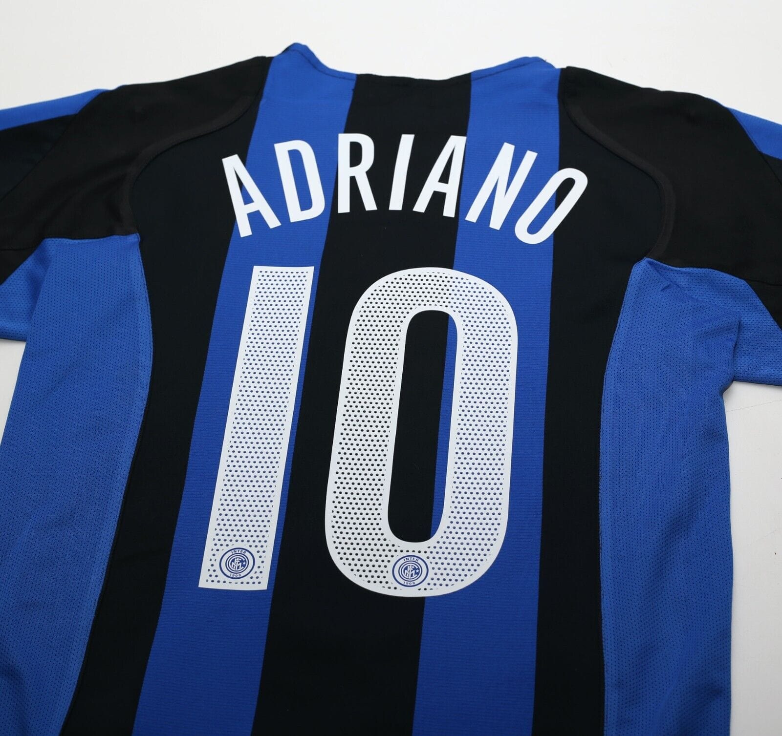 2004/05 ADRIANO #10 Inter Milan Vintage Nike Home Football Shirt (S)