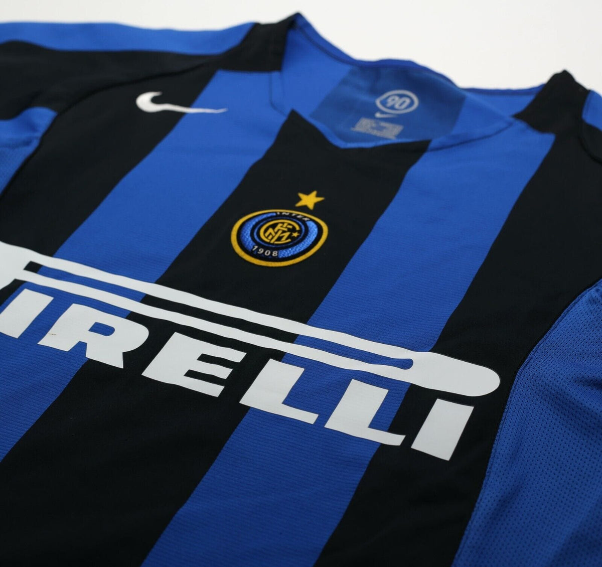 2004/05 ADRIANO #10 Inter Milan Vintage Nike Home Football Shirt (S)