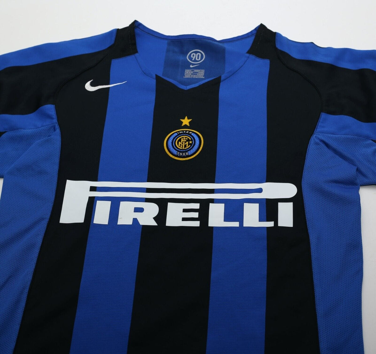 2004/05 ADRIANO #10 Inter Milan Vintage Nike Home Football Shirt (S)